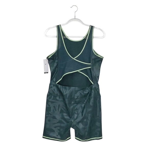 Nike Tennis Romper Size Large Tall Dark Evergreen Dri-Fit Tight Women’s New NWT - Picture 2 of 5